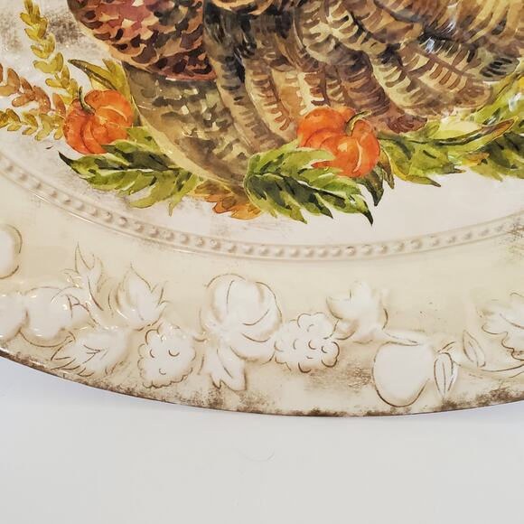 Thanksgiving Melamine Platter Farmhouse Rachel Ashwell 14x18 Retro Holiday New - Picture 4 of 10